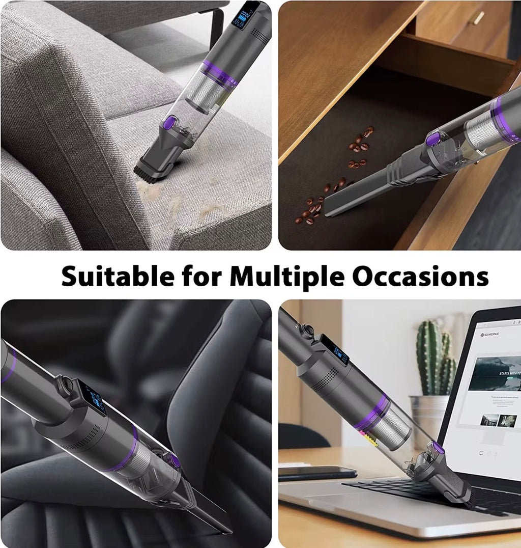 Mini Cordless Car Vacuum Cleaner (18000Pa) – High-Suction Wireless Handheld Vacuum with Digital Display
