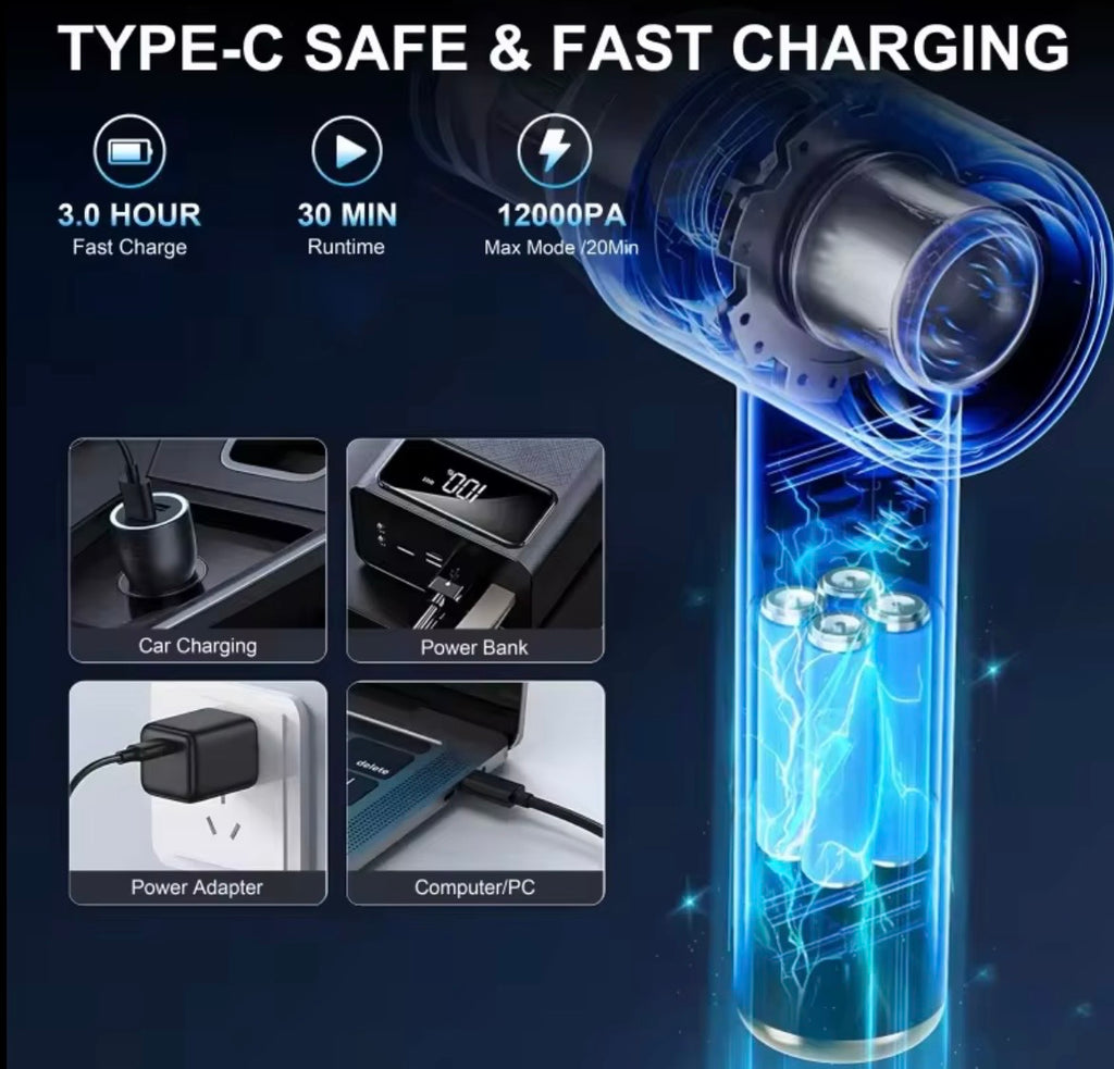High-Power Wireless Handheld Vacuum – Portable Brushless Motor Cleaner for Car & Home
