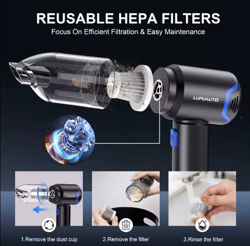 High-Power Wireless Handheld Vacuum – Portable Brushless Motor Cleaner for Car & Home